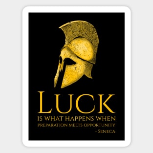 Motivational Seneca Quote On Luck Stoicism Philosophy Magnet